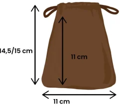 Tout Pour le Jeu Bourse sac 11 x 15 cm velours ultra épais beige vide