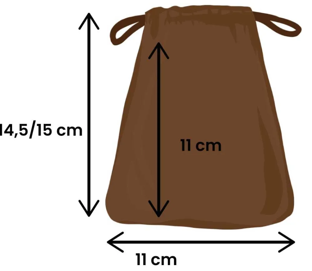 Tout Pour le Jeu Bourse sac 11 x 15 cm velours ultra épais brun vide