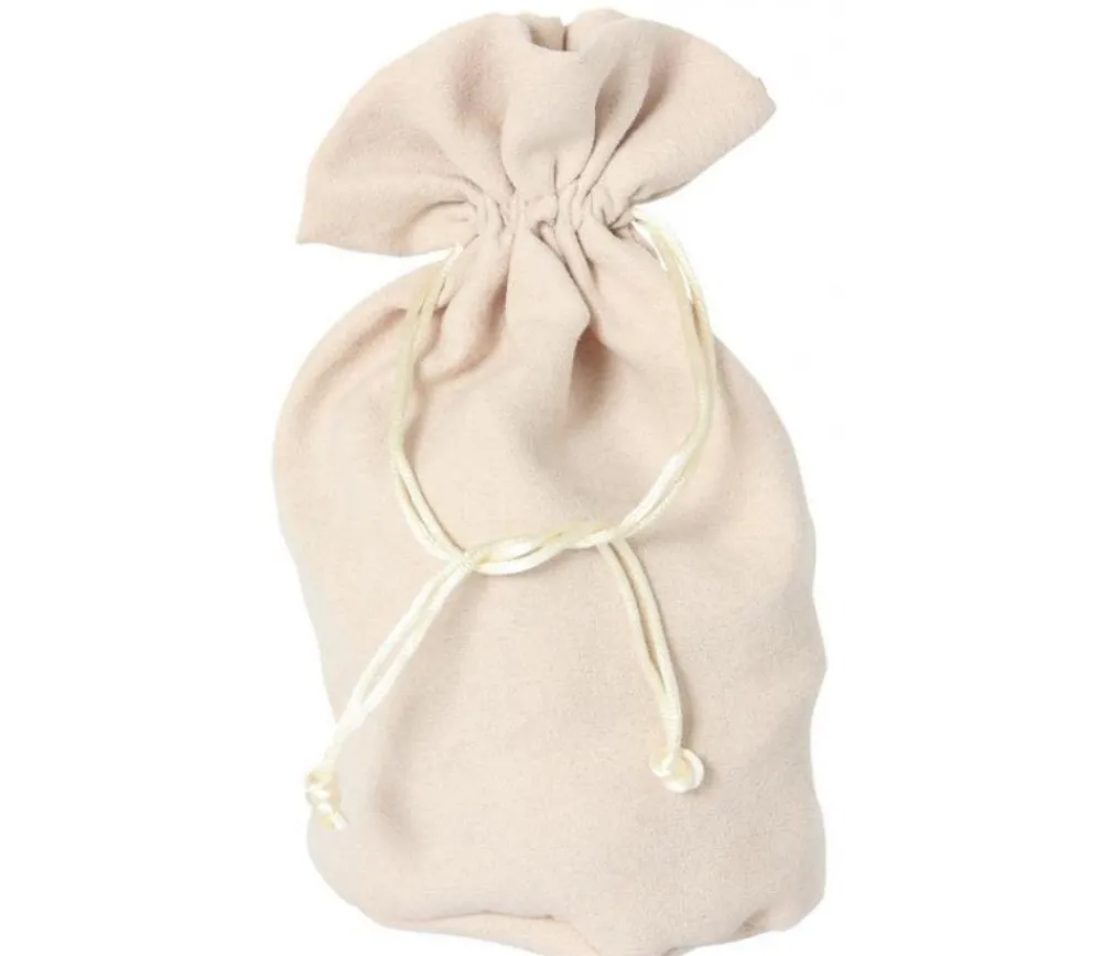 Tout Pour le Jeu Bourse Sac velours beige big 215 x 160 mm