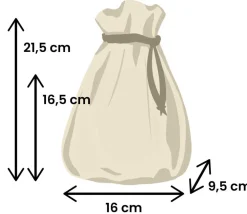 Tout Pour le Jeu Bourse Sac velours beige big 215 x 160 mm