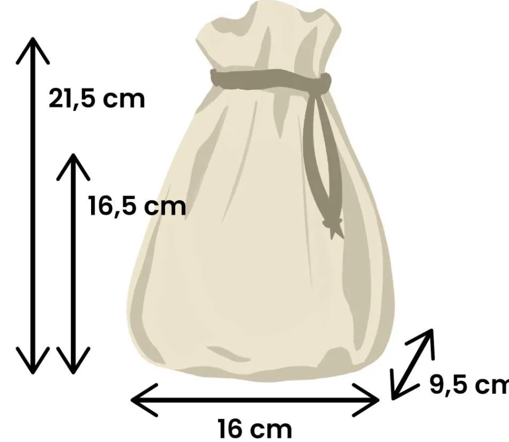 Tout Pour le Jeu Bourse Sac velours beige big 215 x 160 mm