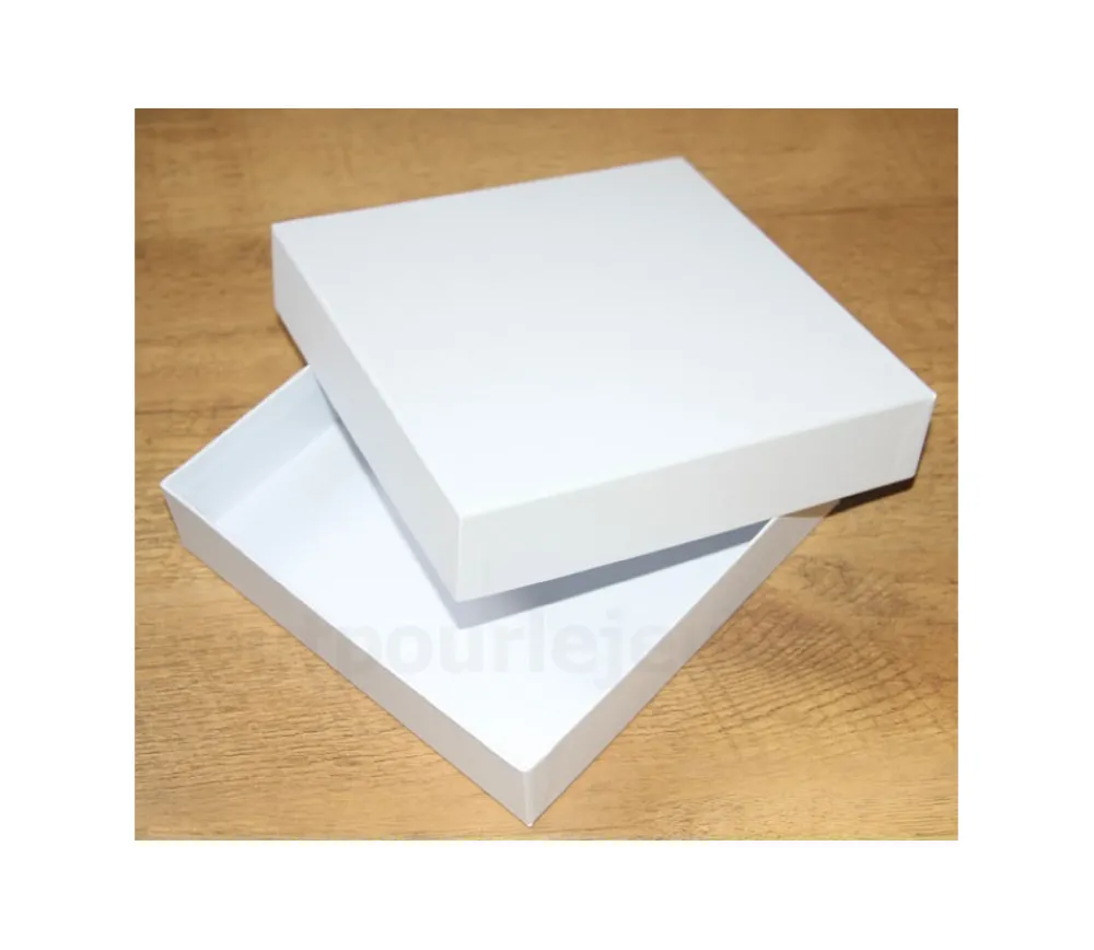 Tout Pour le Jeu C3 Boite jeu carré 275 x 275 x 63 mm blanche Haute à personnaliser grand format