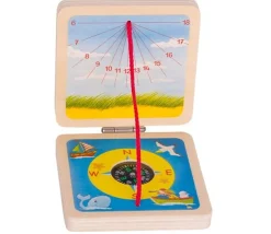 Tout Pour le Jeu Cadran solaire en bois Boussole enfant