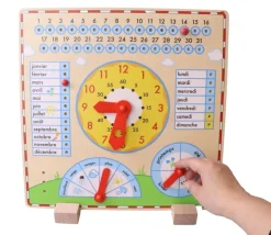 Tout Pour le Jeu Calendrier horloge en bois 35 cm