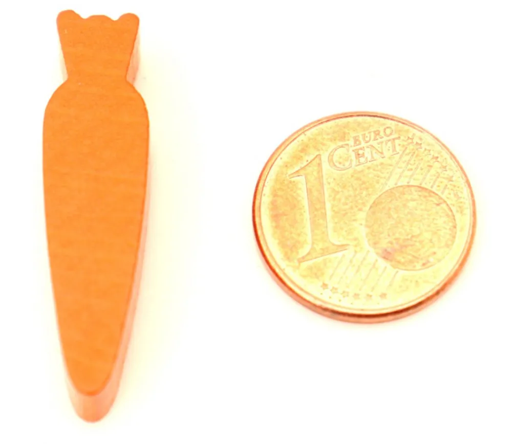 Tout Pour le Jeu Carotte bois orange 6.5 x 8 x 30 mm pion