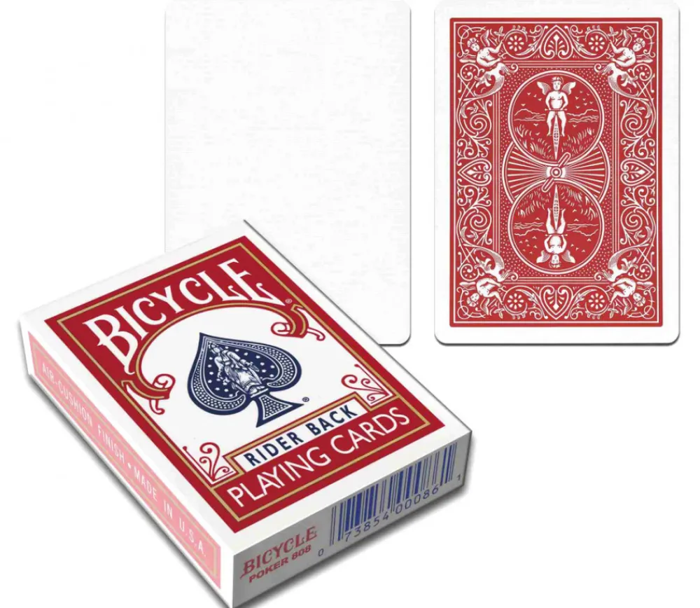 Tout Pour le Jeu Cartes à jouer recto blanc et verso rouge Bicycle