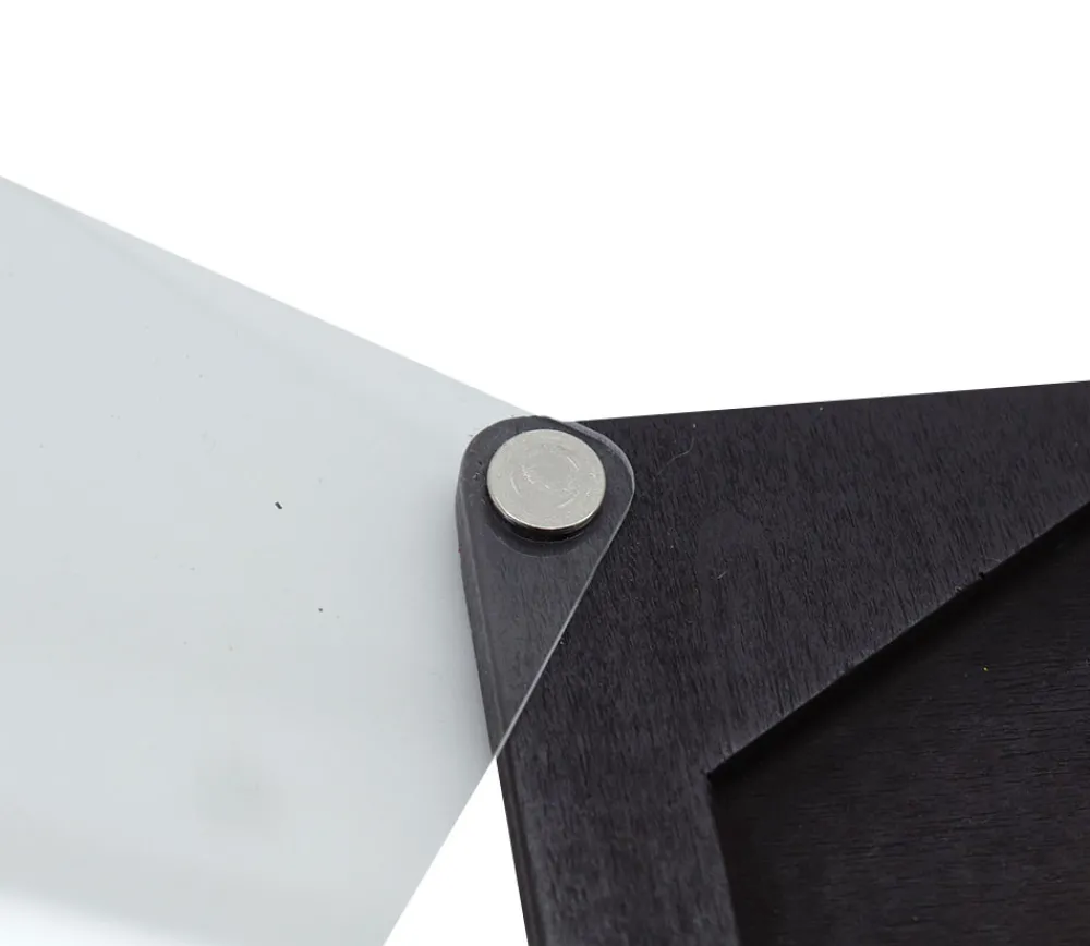 Tout Pour le Jeu Casse-tête hexagone bleu en bois avec sous-verre