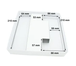 Tout Pour le Jeu C1C Boite jeu carré avec cale 220 x 220 x 48 mm blanche à personnaliser
