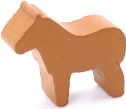 Tout Pour le Jeu Cheval 4 pattes dodu pion marron bois 25x28x10 mm