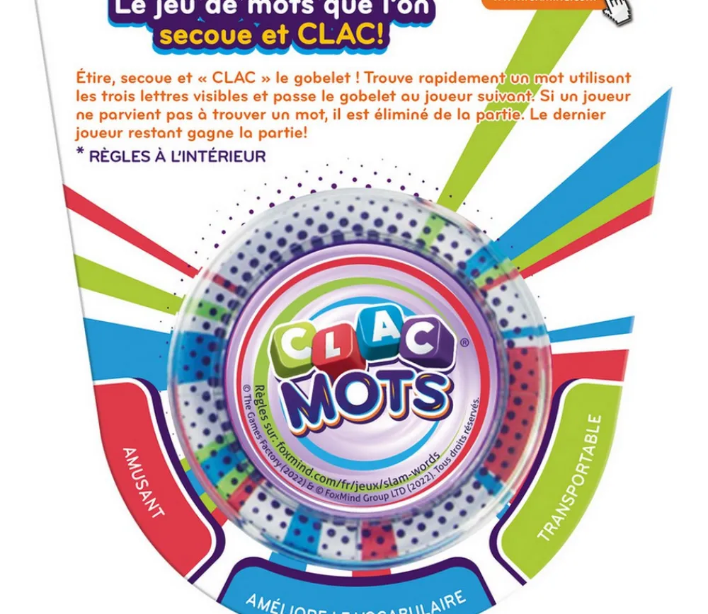 Tout Pour le Jeu Clac Mots - shaker avec dés lettres