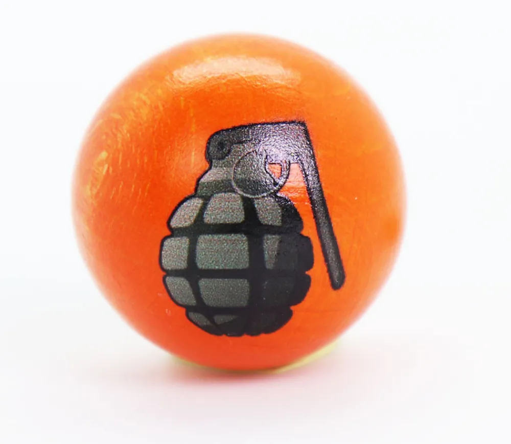 Tout Pour le Jeu Cochonnet FUN "Grenade" hêtre 3 cm orange