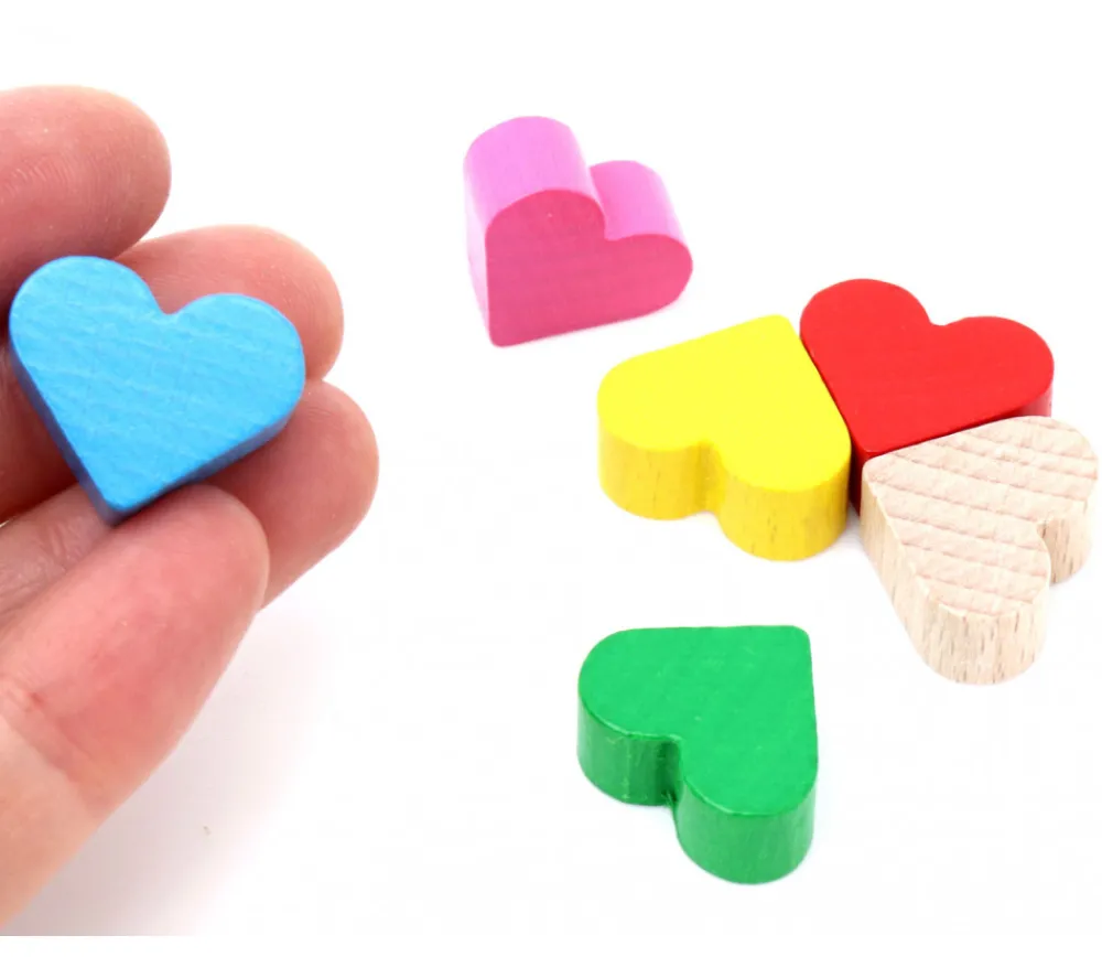 Tout Pour le Jeu Coeur en bois pion de 2 x 1.7 cm à l'unité