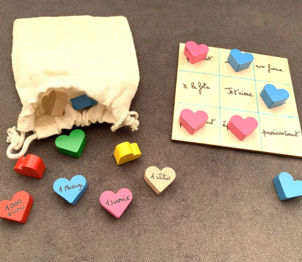 Tout Pour le Jeu Coeur en bois pion de 2 x 1.7 cm à l'unité