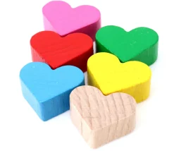 Tout Pour le Jeu Coeur en bois pion de 2 x 1.7 cm à l'unité