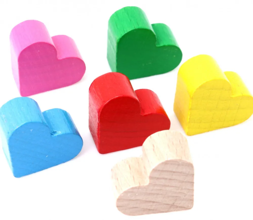 Tout Pour le Jeu Coeur en bois pion de 2 x 1.7 cm à l'unité
