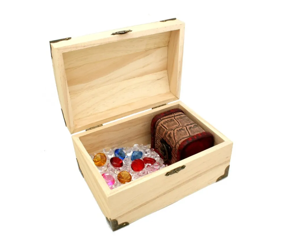 Tout Pour le Jeu Coffre au trésor naturel 15 x 9.5 x 8 cm pirate