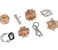 Tout Pour le Jeu Coffret 8 casse-tête bois et métal - 3 niveaux de difficulté