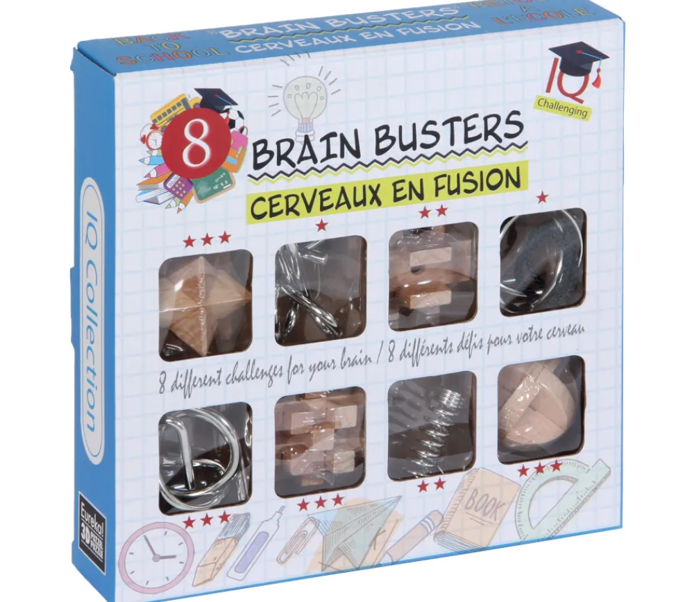 Tout Pour le Jeu Coffret 8 casse-tête bois et métal - 3 niveaux de difficulté