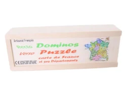 Tout Pour le Jeu Coffret 2 jeux : dominos et carte de France en bois