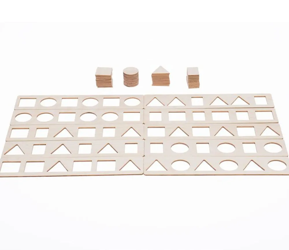 Tout Pour le Jeu Coffret 10 puzzles et 40 formes géométriques bois