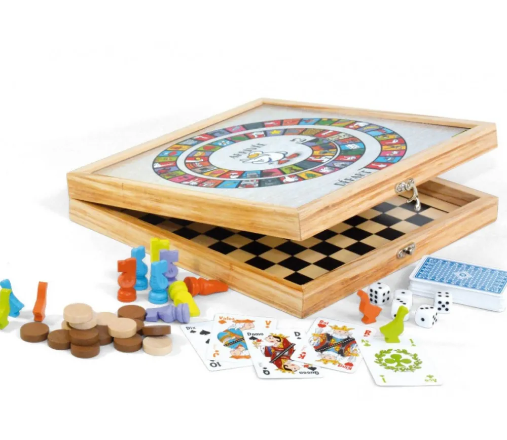 Tout Pour le Jeu Coffret bois 100 jeux de société junior classiques