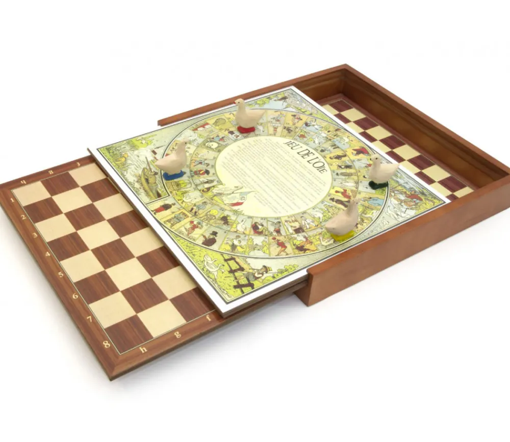 Tout Pour le Jeu Coffret bois 5 jeux vintage traditionnels