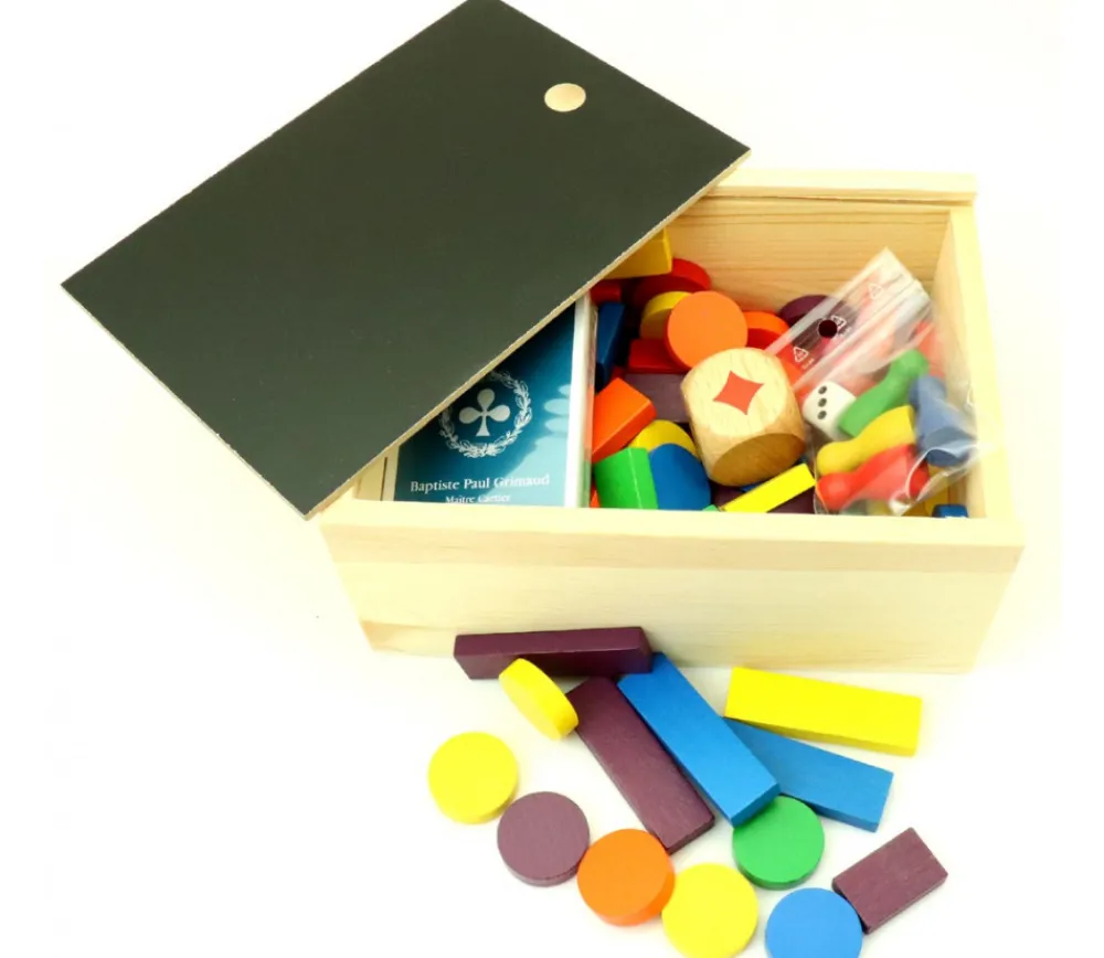 Tout Pour le Jeu Coffret bois 17.5 x 12.4 x 7.4 cm couvercle ardoise M1