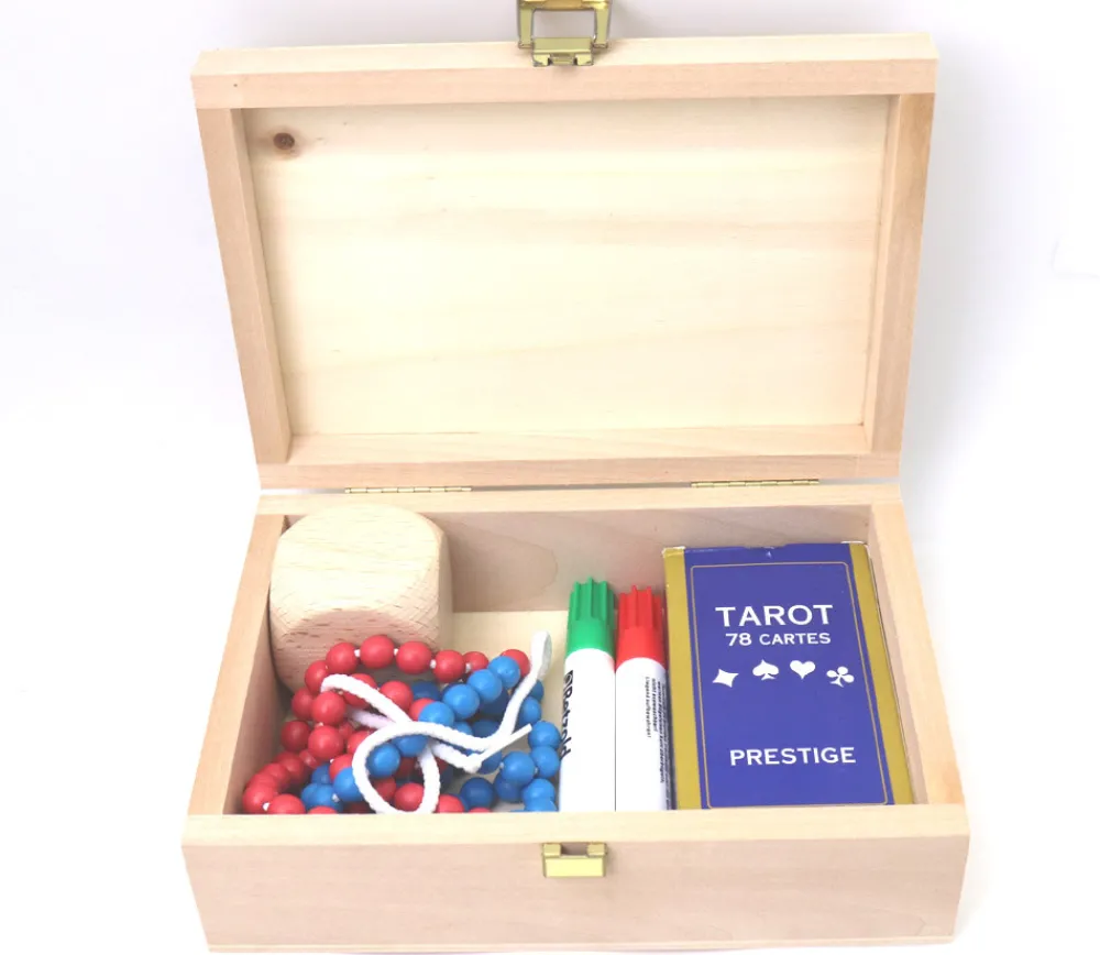 Tout Pour le Jeu Coffret bois 20 x 14 x 7 cm fermoir - Fabrication France