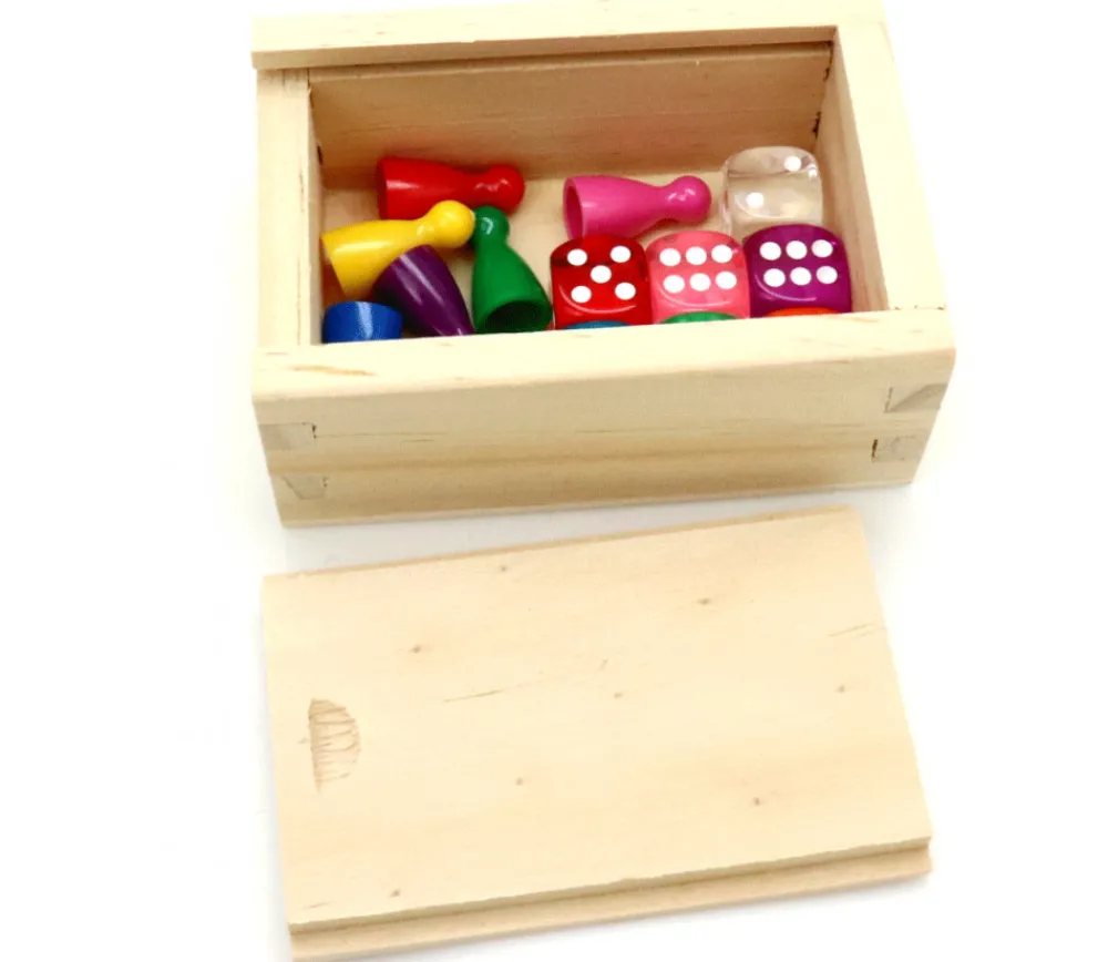 Tout Pour le Jeu Coffret bois avec glissière 10 x 7 x 4 cm pour accessoires jeux