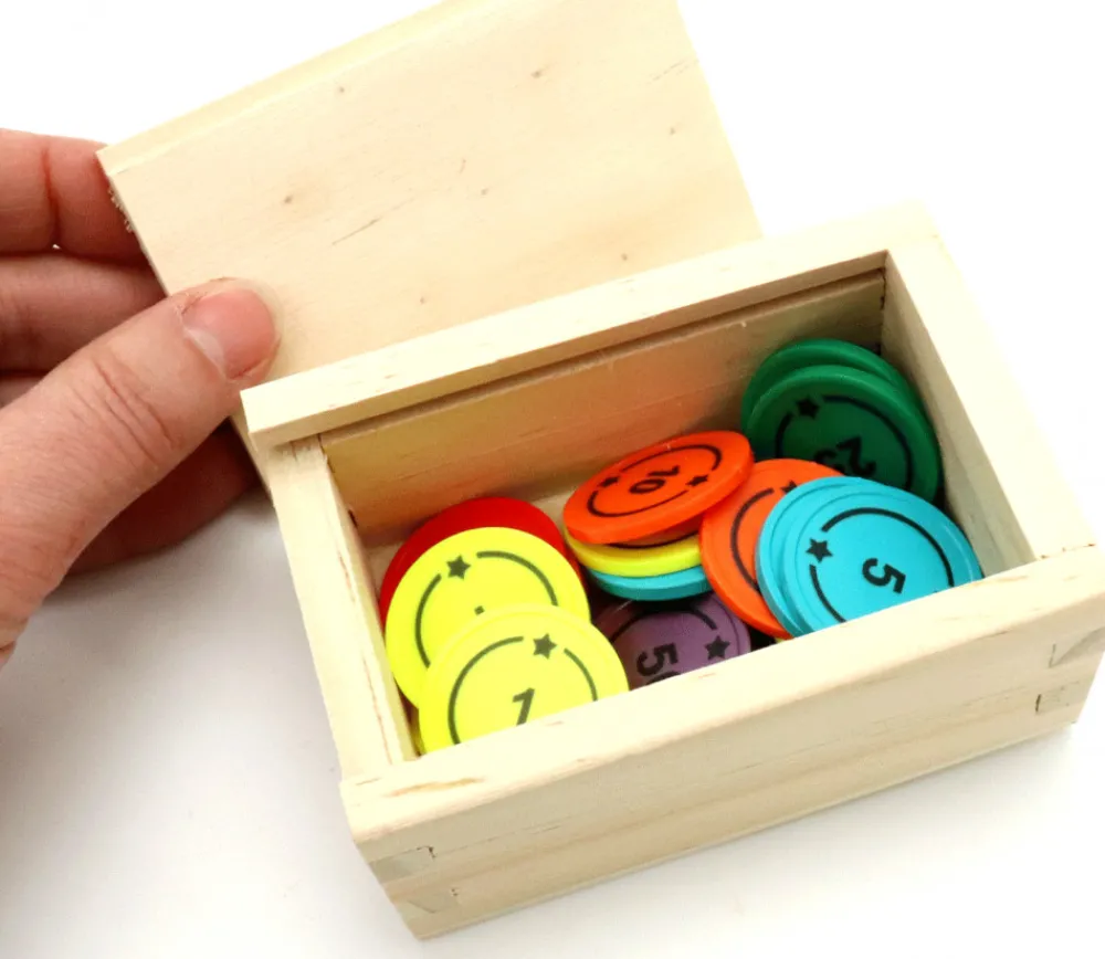 Tout Pour le Jeu Coffret bois avec glissière 10 x 7 x 4 cm pour accessoires jeux