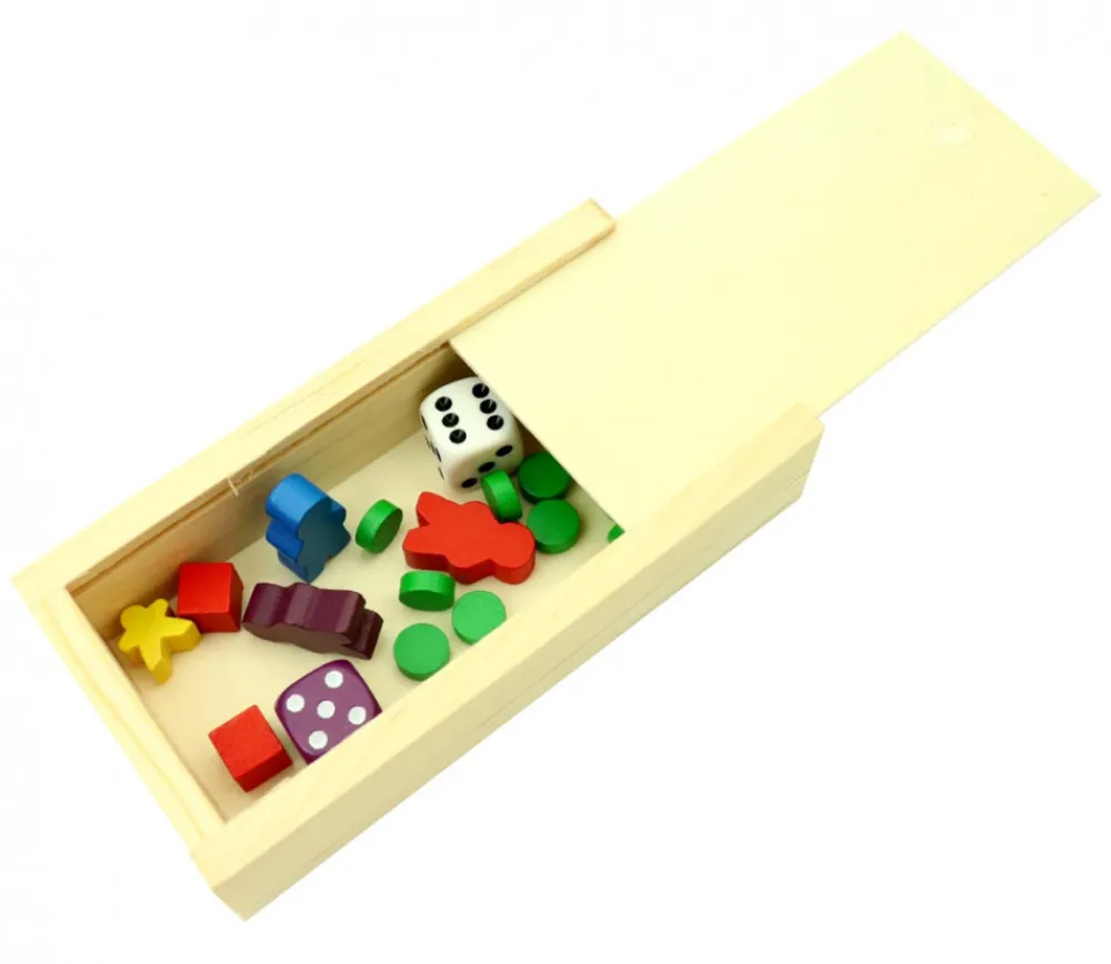 Tout Pour le Jeu Coffret bois S pour jeu de cartes ou accessoires jeux glissière 12.8 x 6.5 x 2.9 cm