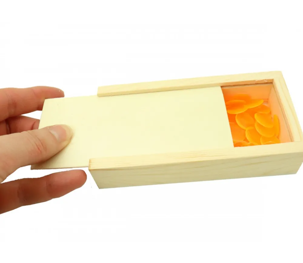 Tout Pour le Jeu Coffret bois S pour jeu de cartes ou accessoires jeux glissière 12.8 x 6.5 x 2.9 cm