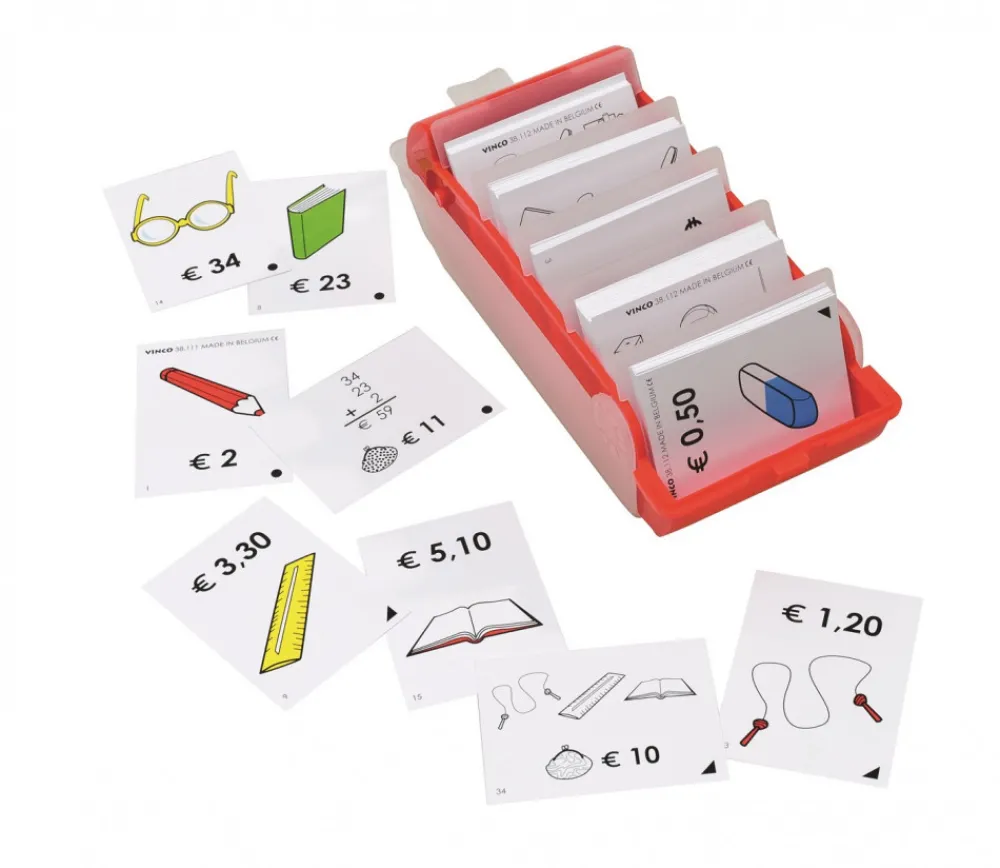 Tout Pour le Jeu Coffret Cartes calcul euros "allons faire les courses" nombres décimaux