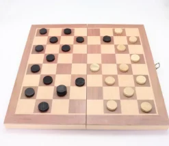 Tout Pour le Jeu Coffret échecs / Dames anglaises / Backgammon 30 cm en bois - 3 jeux en 1