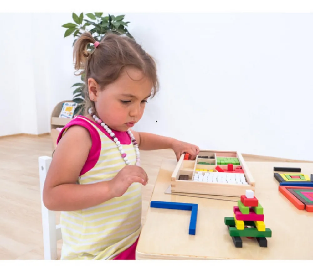Tout Pour le Jeu Coffret cuisenaire 300 cubes et bâtonnets bois calcul et jeux