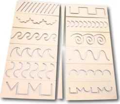 Tout Pour le Jeu Coffret de traçage 12 pochoirs en bois Montessori