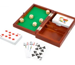 Tout Pour le Jeu Coffret dés et cartes à jouer (mini piste intégrée)