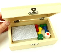 Tout Pour le Jeu Coffret en bois 15 x 9 x 6 cm avec charnières