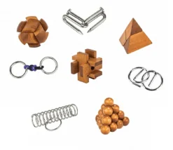 Tout Pour le Jeu Coffret Hommes célèbres - 8 Casse têtes bois et métal