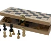 Tout Pour le Jeu Coffret Jeu d'échecs en bois complet plateau pliable + 32 pièces - Fabriqué en France