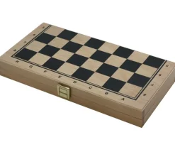 Tout Pour le Jeu Coffret Jeu d'échecs en bois complet plateau pliable + 32 pièces - Fabriqué en France