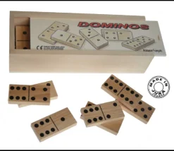 Tout Pour le Jeu Coffret jeu dominos bois standard 6 x 2.8 cm - fabriqué en France