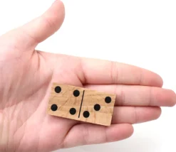Tout Pour le Jeu Coffret jeu petits dominos bois 5 x 2.5 cm - fabriqué en France