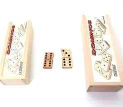 Tout Pour le Jeu Coffret jeu petits dominos bois 5 x 2.5 cm - fabriqué en France