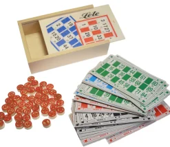 Tout Pour le Jeu Coffret loto familial en bois - 48 cartons + pions - Fabriqué en France
