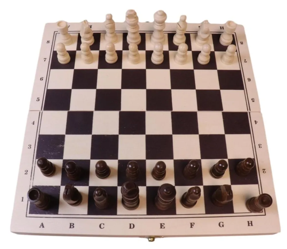 Tout Pour le Jeu Coffret pliant échec / backgammon bois 29 cm