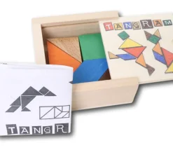 Tout Pour le Jeu Coffret Tangram bois coloré fabrication France