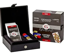Tout Pour le Jeu Coffret Tarot luxe avec jeu de cartes et jetons façon cuir - Grimaud expert