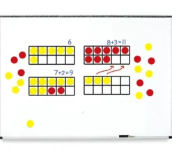 Tout Pour le Jeu Comptage lot de 10 - Démo Math - ten frame repositionnables (4 grilles + 40 pions)