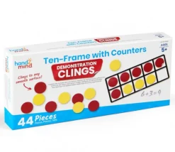 Tout Pour le Jeu Comptage lot de 10 - Démo Math - ten frame repositionnables (4 grilles + 40 pions)